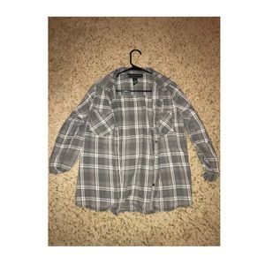 Grey Half Sleeve Flannel